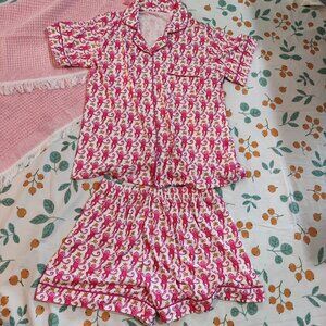 Roller Rabbit Playful Monkey Print Cotton Loungewear Set